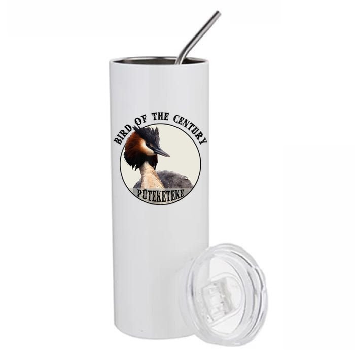 Cute Puteketeke New ZealandS Bird Of The Century Flower Stainless Steel Tumbler