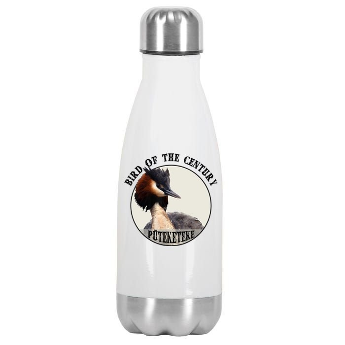 Cute Puteketeke New ZealandS Bird Of The Century Flower Stainless Steel Insulated Water Bottle