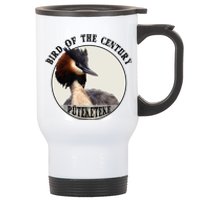 Cute Puteketeke New ZealandS Bird Of The Century Flower Stainless Steel Travel Mug