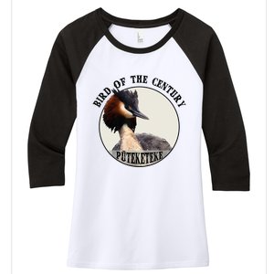 Cute Puteketeke New ZealandS Bird Of The Century Flower Women's Tri-Blend 3/4-Sleeve Raglan Shirt