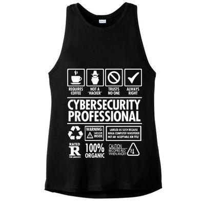 Cybersecurity Professional Not A Hacker Ladies PosiCharge Tri-Blend Wicking Tank