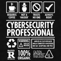 Cybersecurity Professional Not A Hacker Ladies PosiCharge Tri-Blend Wicking Tank