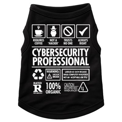 Cybersecurity Professional Not A Hacker Doggie Tank