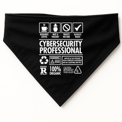 Cybersecurity Professional Not A Hacker USA-Made Doggie Bandana