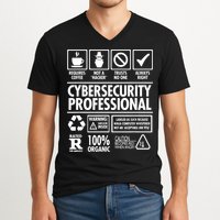 Cybersecurity Professional Not A Hacker V-Neck T-Shirt