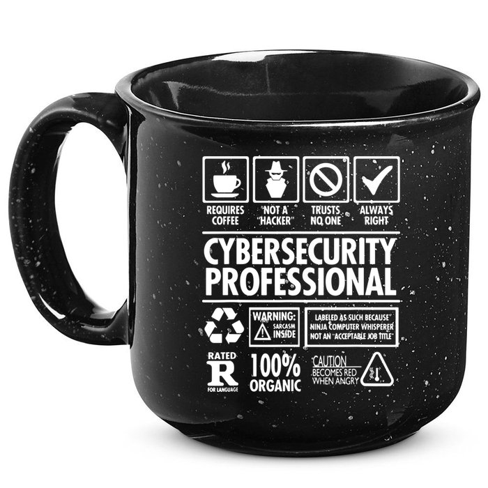 Cybersecurity Professional Not A Hacker 15oz Campfire Ceramic Mug