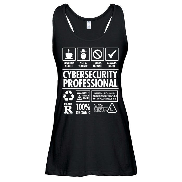 Cybersecurity Professional Not A Hacker Ladies Essential Flowy Tank