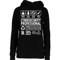 Cybersecurity Professional Not A Hacker Womens Funnel Neck Pullover Hood
