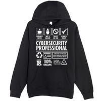 Cybersecurity Professional Not A Hacker Premium Pullover Hoodie