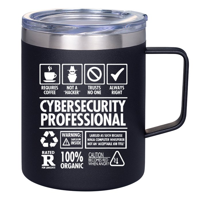Cybersecurity Professional Not A Hacker 12oz Stainless Steel Coffee Mug