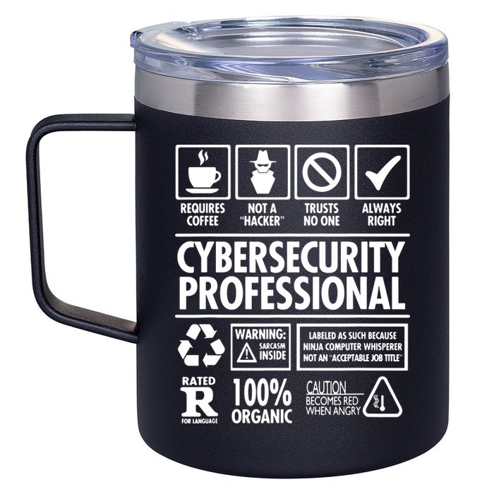 Cybersecurity Professional Not A Hacker 12oz Stainless Steel Coffee Mug