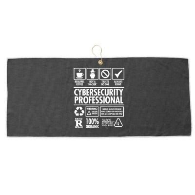 Cybersecurity Professional Not A Hacker Large Microfiber Waffle Golf Towel