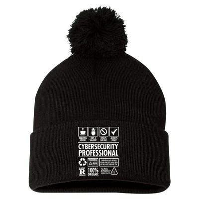 Cybersecurity Professional Not A Hacker Pom Pom 12in Knit Beanie