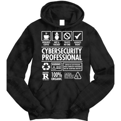 Cybersecurity Professional Not A Hacker Tie Dye Hoodie
