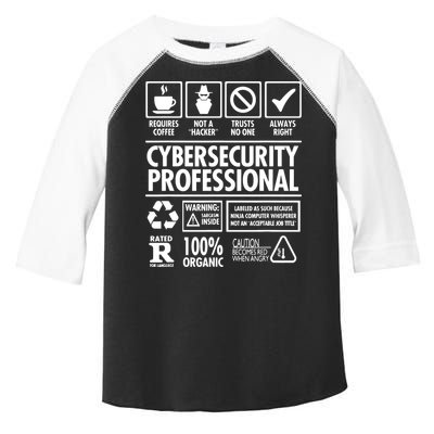 Cybersecurity Professional Not A Hacker Toddler Fine Jersey T-Shirt