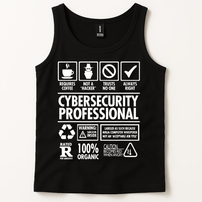 Cybersecurity Professional Not A Hacker Tank Top