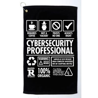 Cybersecurity Professional Not A Hacker Golf Towel