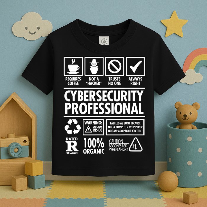 Cybersecurity Professional Not A Hacker Toddler T-Shirt