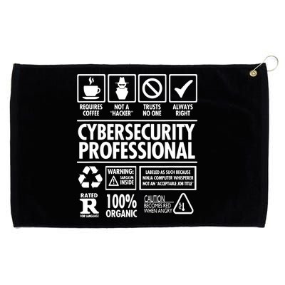 Cybersecurity Professional Not A Hacker Grommeted Golf Towel