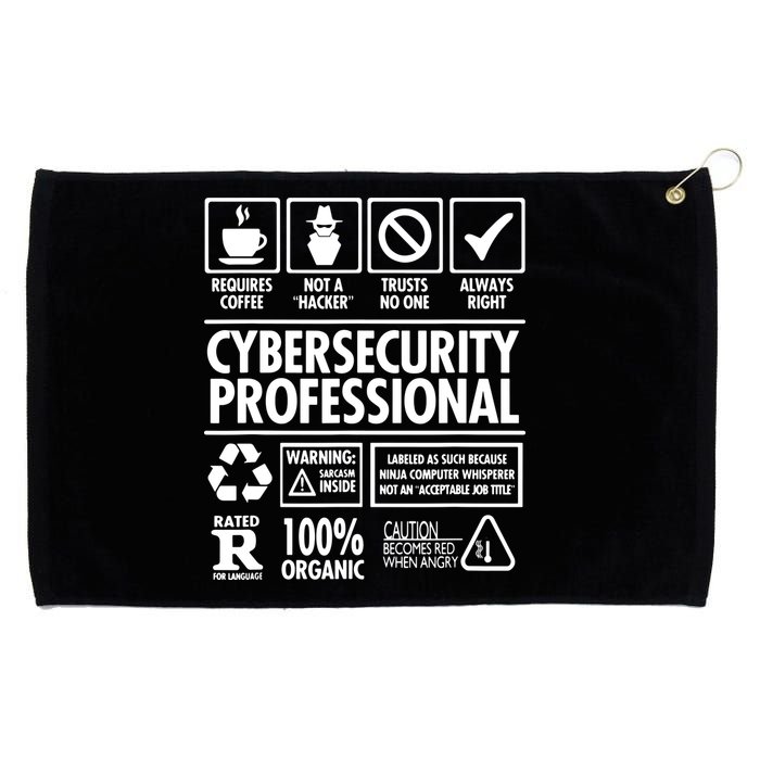 Cybersecurity Professional Not A Hacker Grommeted Golf Towel