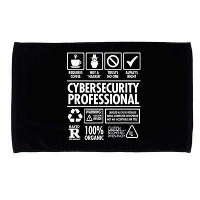 Cybersecurity Professional Not A Hacker Microfiber Hand Towel