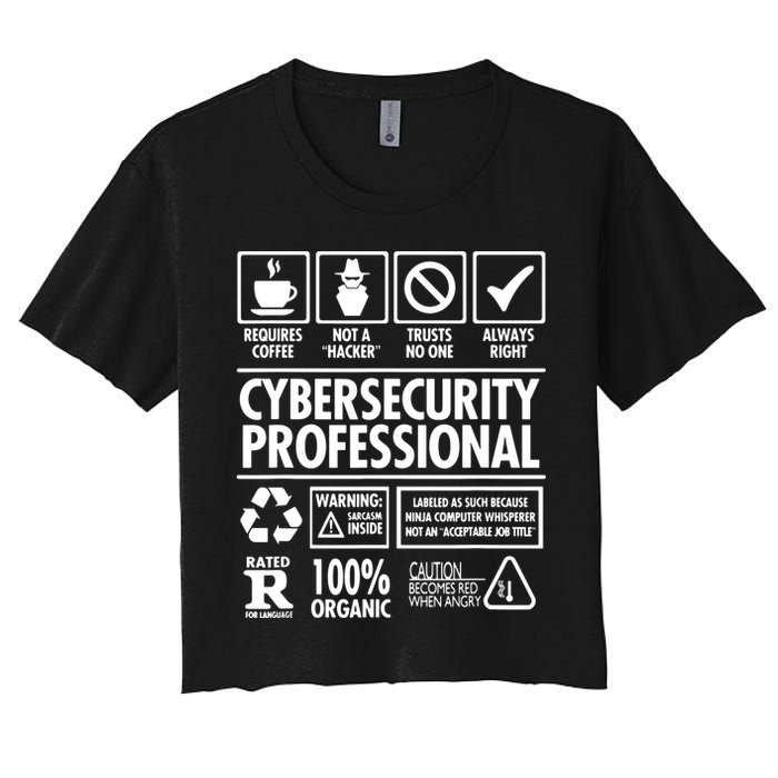 Cybersecurity Professional Not A Hacker Crop Top