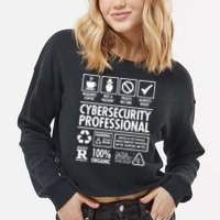 Cybersecurity Professional Not A Hacker Cropped Pullover Crew