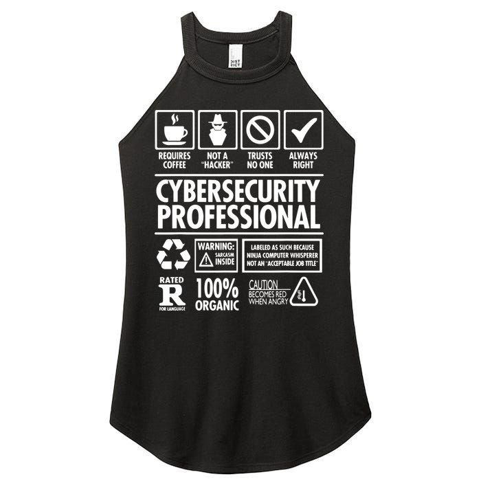 Cybersecurity Professional Not A Hacker Women's Perfect Tri Rocker Tank