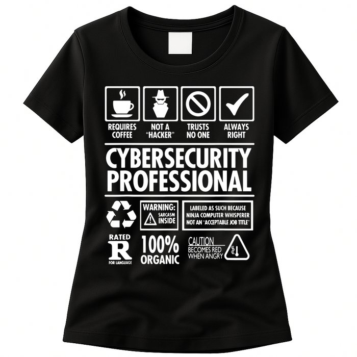 Cybersecurity Professional Not A Hacker Womens T-Shirt