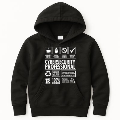 Cybersecurity Professional Not A Hacker Kids Hoodie