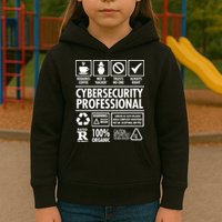 Cybersecurity Professional Not A Hacker Kids Hoodie