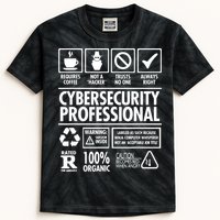 Cybersecurity Professional Not A Hacker Kids Tie-Dye T-Shirt