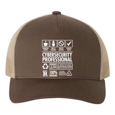 Cybersecurity Professional Not A Hacker Yupoong Adult 5-Panel Trucker Hat
