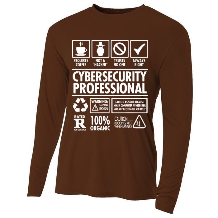 Cybersecurity Professional Not A Hacker Cooling Performance Long Sleeve Crew