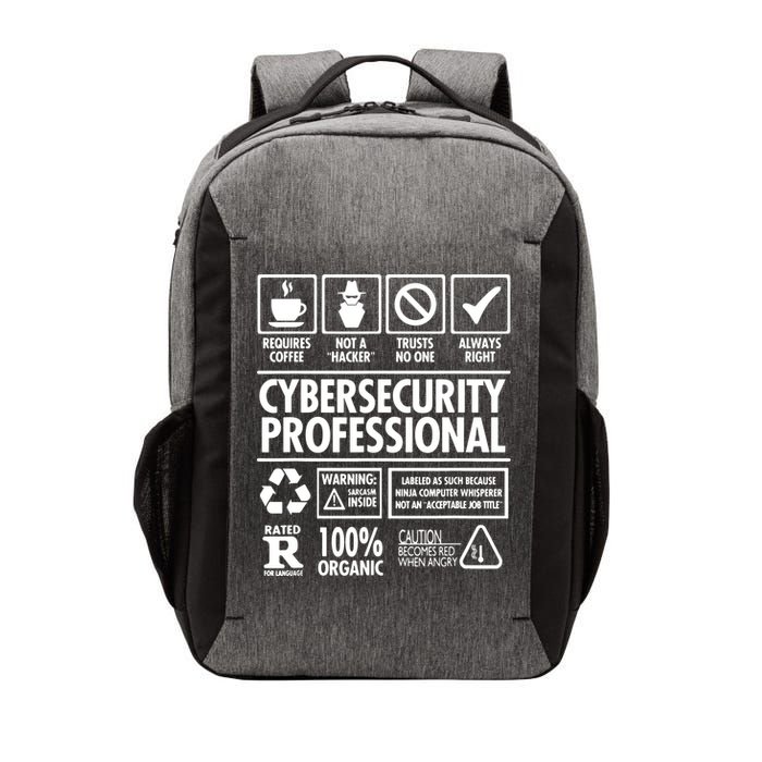 Cybersecurity Professional Not A Hacker Vector Backpack