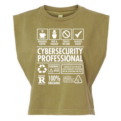 Cybersecurity Professional Not A Hacker Garment-Dyed Women's Muscle Tee