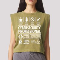 Cybersecurity Professional Not A Hacker Garment-Dyed Women's Muscle Tee