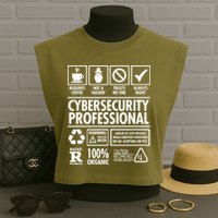 Cybersecurity Professional Not A Hacker Garment-Dyed Women's Muscle Tee