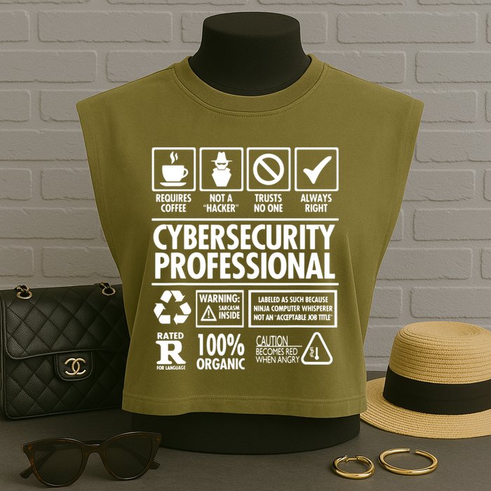 Cybersecurity Professional Not A Hacker Garment-Dyed Women's Muscle Tee