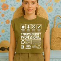 Cybersecurity Professional Not A Hacker Garment-Dyed Women's Muscle Tee