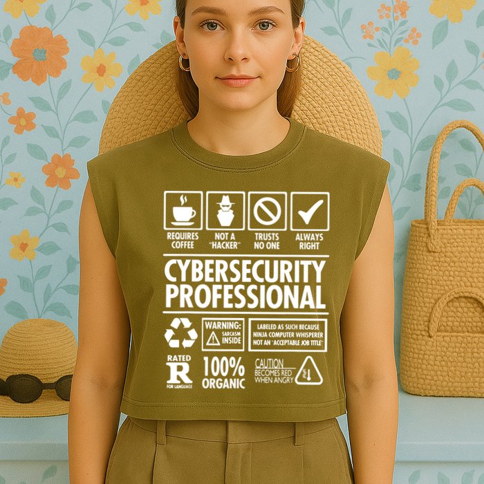 Cybersecurity Professional Not A Hacker Garment-Dyed Women's Muscle Tee