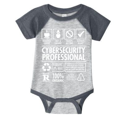Cybersecurity Professional Not A Hacker Infant Baby Jersey Bodysuit