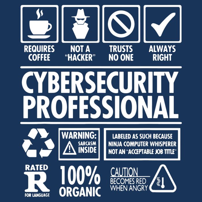 Cybersecurity Professional Not A Hacker Infant Baby Jersey Bodysuit