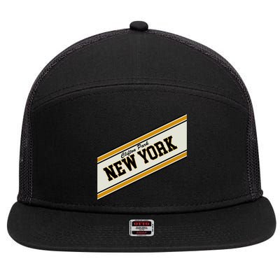 Clifton Park New York Varsity Logo 7 Panel Mesh Trucker Snapback Hat