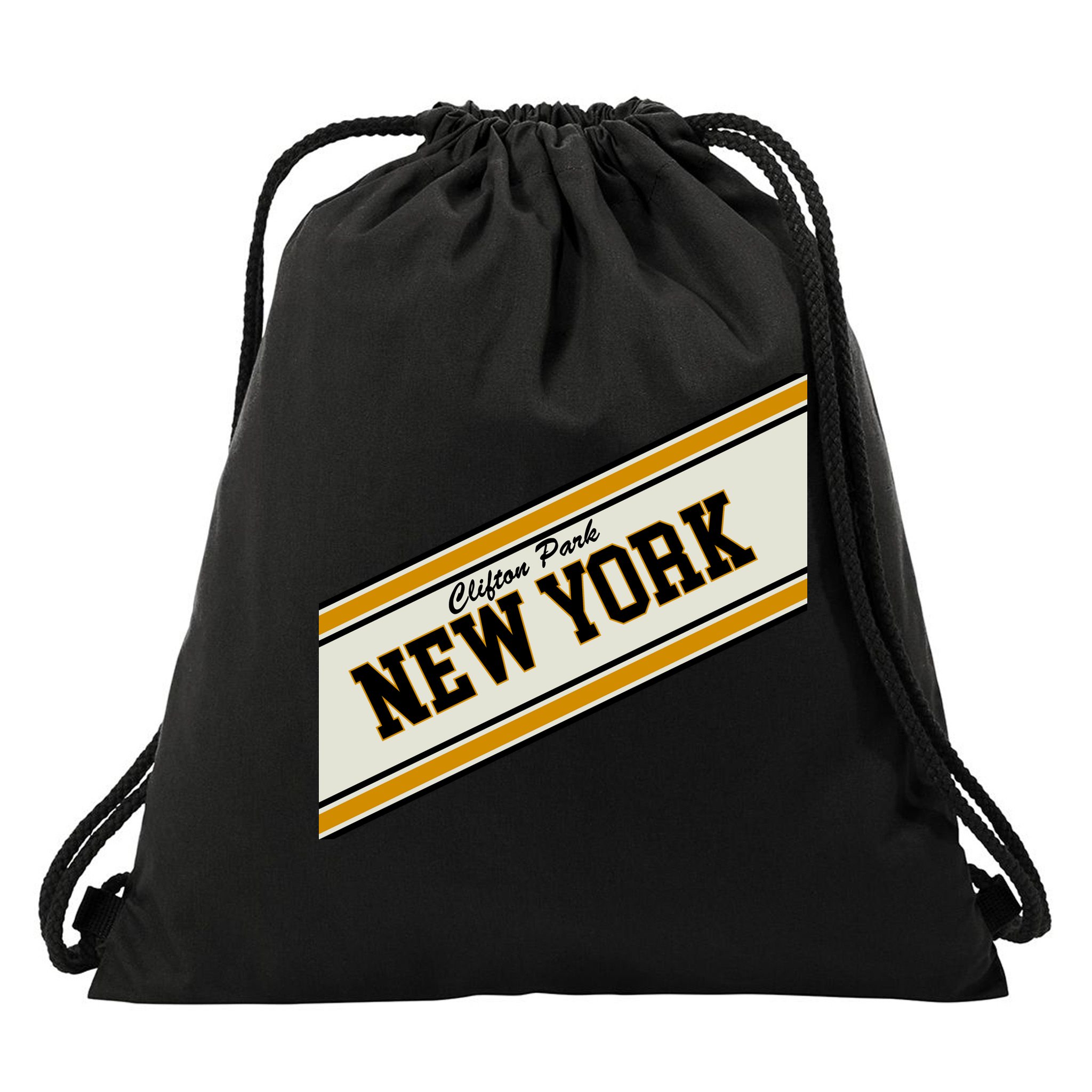Clifton Park New York Varsity Logo Drawstring Bag