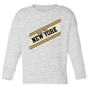 Clifton Park New York Varsity Logo Toddler Long Sleeve Shirt