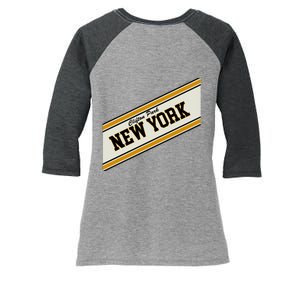 Clifton Park New York Varsity Logo Women's Tri-Blend 3/4-Sleeve Raglan Shirt