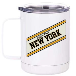 Clifton Park New York Varsity Logo 12 oz Stainless Steel Tumbler Cup