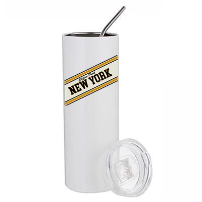 Clifton Park New York Varsity Logo Stainless Steel Tumbler