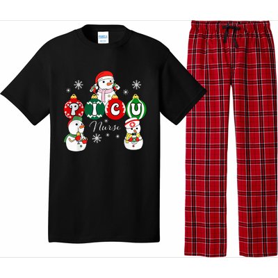 Christmas PICU Nurse Snowman Pediatric ICU Crew Xmas  Pajama Set